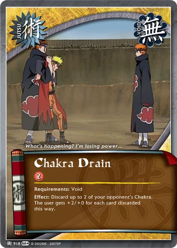Chakra Drain — Naruto CCG card j918