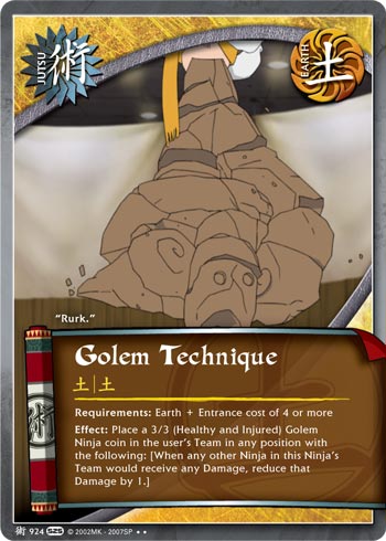 Golem Technique — Naruto CCG card j924