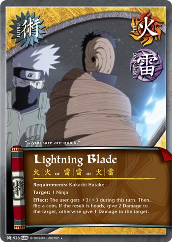 Lightning Blade — Naruto CCG card j928