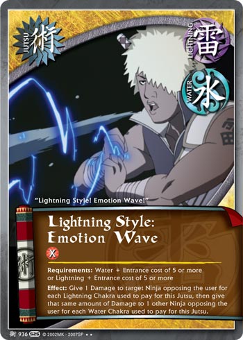 Lightning Style: Emotion Wave — Naruto CCG card j936