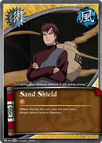 Sand Shield — Naruto CCG card j941