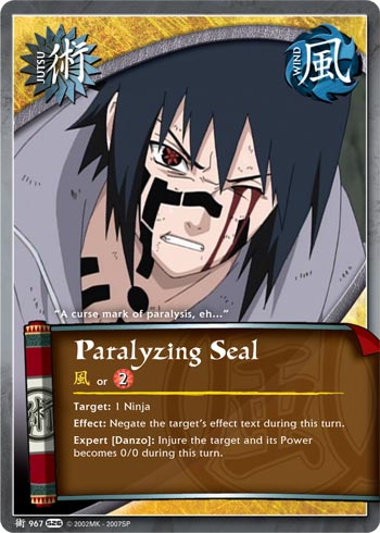 Paralyzing Seal — Naruto CCG card j967