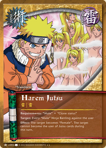 Harem Jutsu Jus002 — Naruto CCG card jUS002
