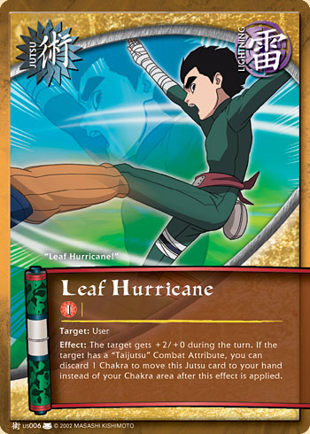 Leaf Hurricane Jus006 — Naruto CCG card jUS006