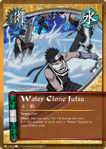 Water Clone Jutsu Jus010 — Naruto CCG card jUS010