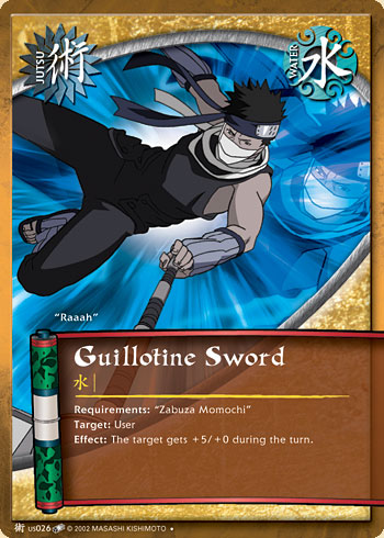 Guillotine Sword Jus026 — Naruto CCG card jUS026