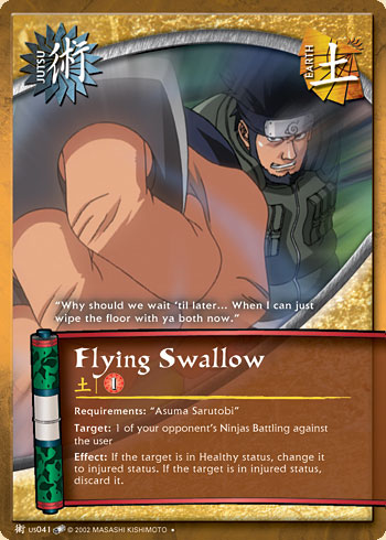 Flying Swallow Jus041 — Naruto CCG card jUS041