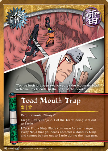 Toad Mouth Trap Jus045 — Naruto CCG card jUS045