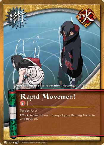 Rapid Movement Jus048 — Naruto CCG card jUS048