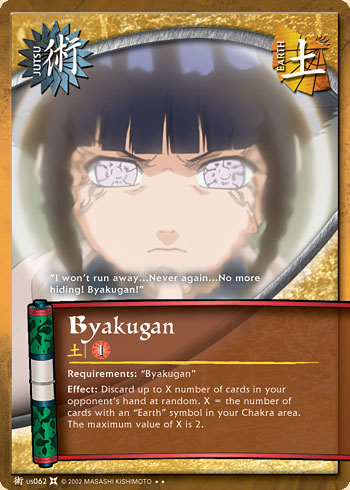 Byakugan Jus062 — Naruto CCG card jUS062