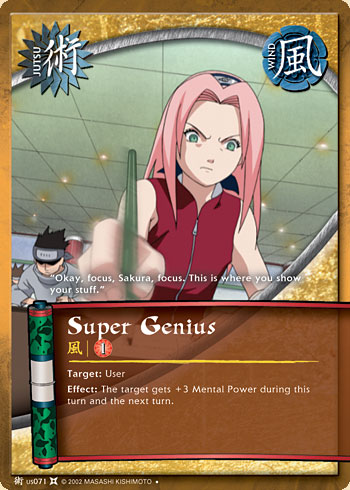 Super Genius Jus071 — Naruto CCG card jUS071