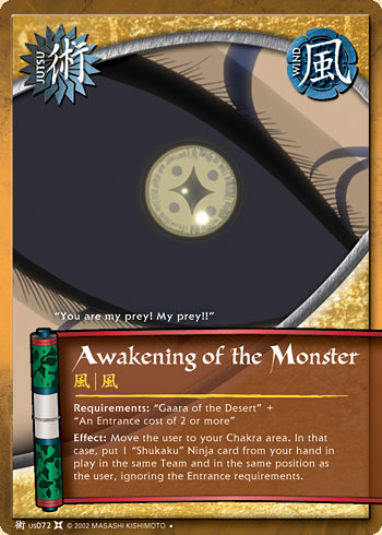 Awakening of the Monster Jus072 — Naruto CCG card jUS072