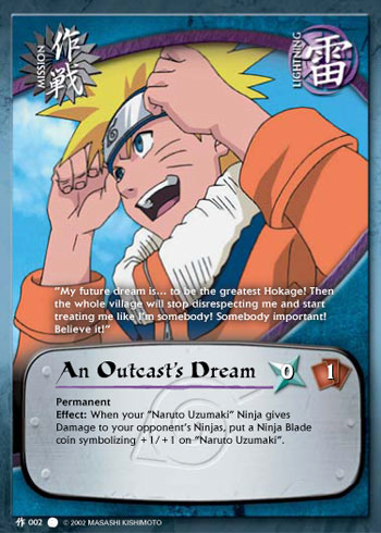 An Outcast's Dream — Naruto CCG card m002