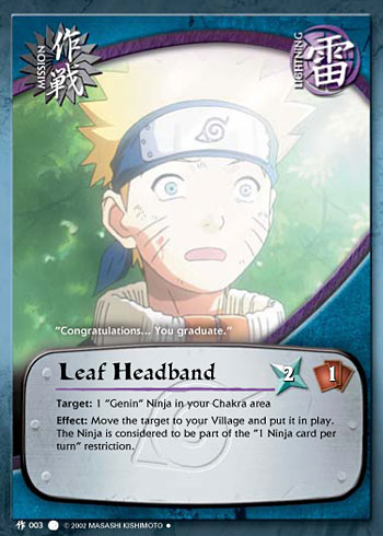 Leaf Headband — Naruto CCG card m003