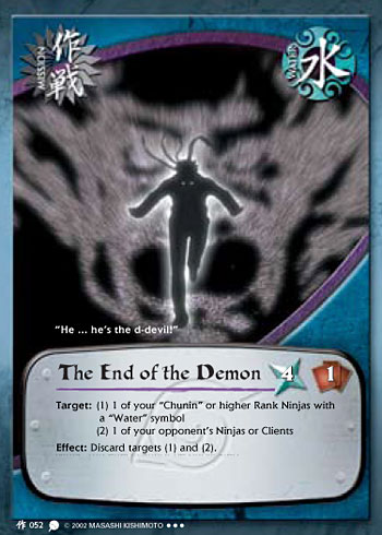 The End of the Demon — Naruto CCG card m052