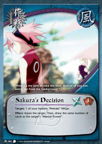 Sakura's Decision — Naruto CCG card m080