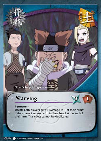 Starving — Naruto CCG card m084