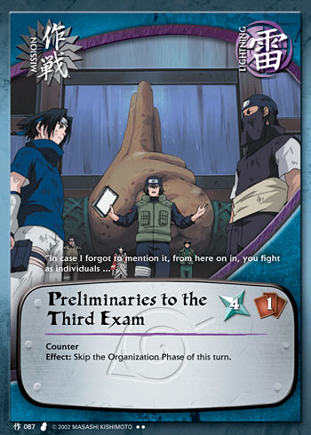Preliminaries to the Third Exam — Naruto CCG card m087