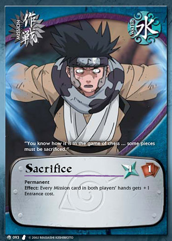 Sacrifice — Naruto CCG card m093