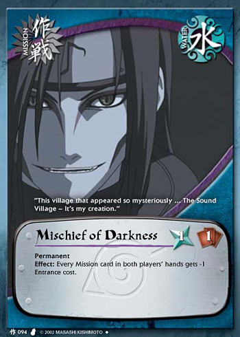 Mischief of Darkness — Naruto CCG card m094