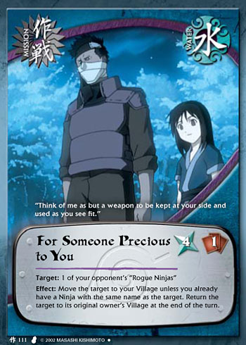 For someone precious to you — Naruto CCG card m111