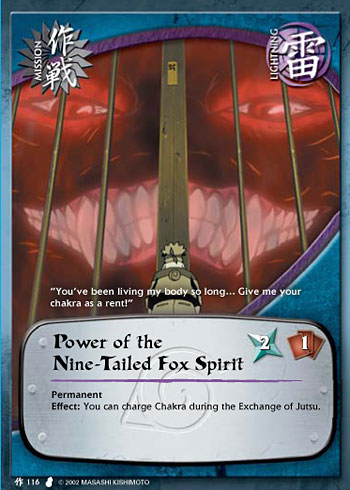 Power of the Nine-Tailed Fox Spirit — Naruto CCG card m116