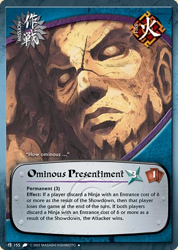 Ominous Presentiment — Naruto CCG card m155