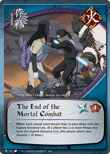 The End of the Mortal Combat — Naruto CCG card m157