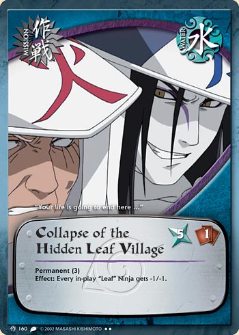 Collapse of the Hidden Leaf Village — Naruto CCG card m160