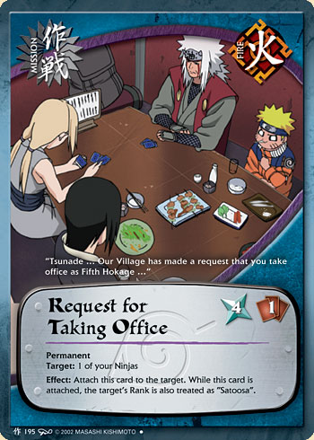 Request for Taking Office — Naruto CCG card m195