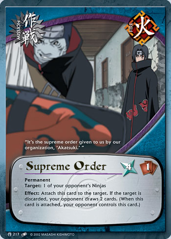 Supreme Order — Naruto CCG card m217
