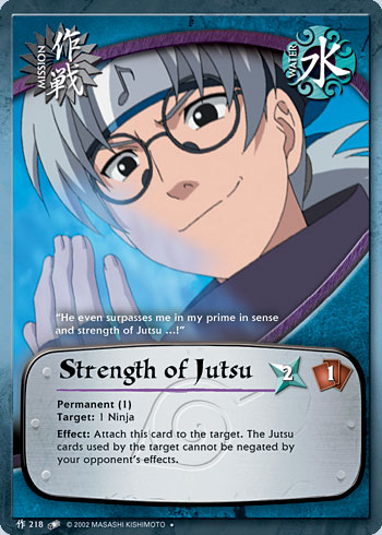 Strength of Jutsu — Naruto CCG card m218