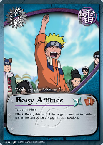 Bossy Attitude — Naruto CCG card m221