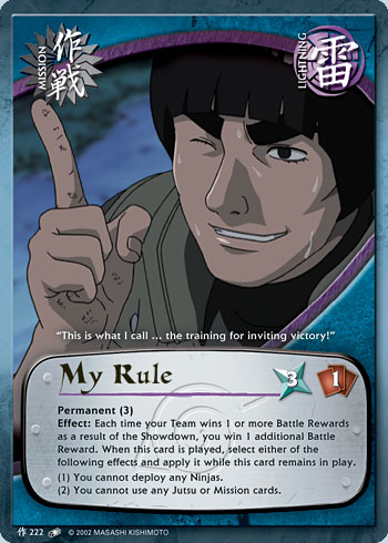My Rule — Naruto CCG card m222