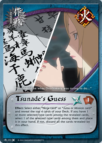 Tsunade's Guess — Naruto CCG card m272
