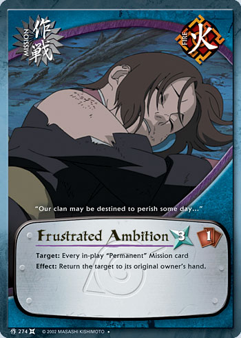 Frustrated Ambition — Naruto CCG card m274