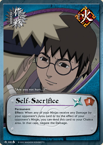 Self-Sacrifice — Naruto CCG card m308
