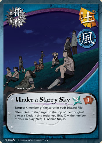 Under a Starry Sky — Naruto CCG card m310