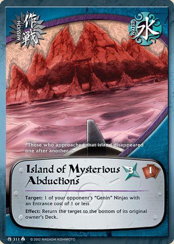 Island of Mysterious Abductions — Naruto CCG card m311