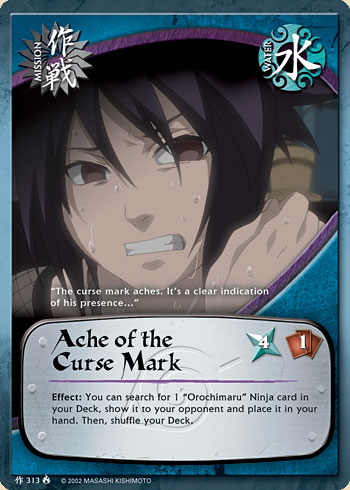 Ache of the Curse Mark — Naruto CCG card m313