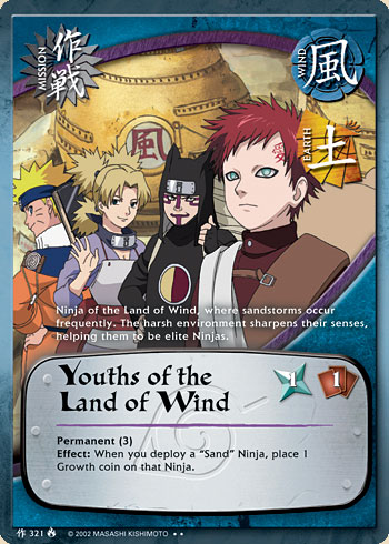Youths of the Land of Wind — Naruto CCG card m321