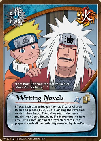 Writing Novels — Naruto CCG card m324