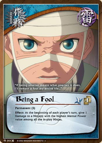 Being a Fool — Naruto CCG card m353