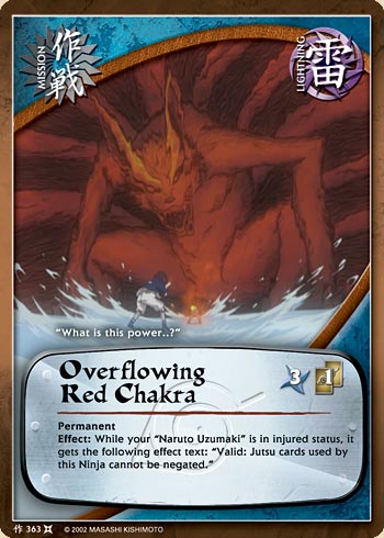 Overflowing Red Chakra — Naruto CCG card m363