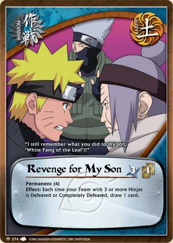 Revenge for My Son — Naruto CCG card m374