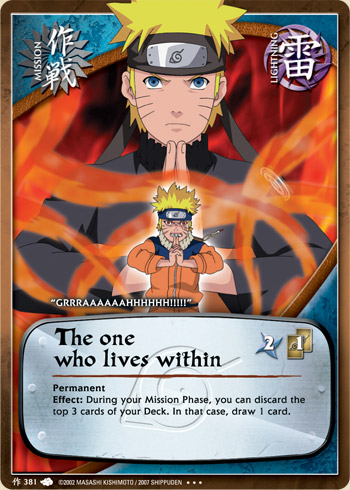 The one who lives within — Naruto CCG card m381