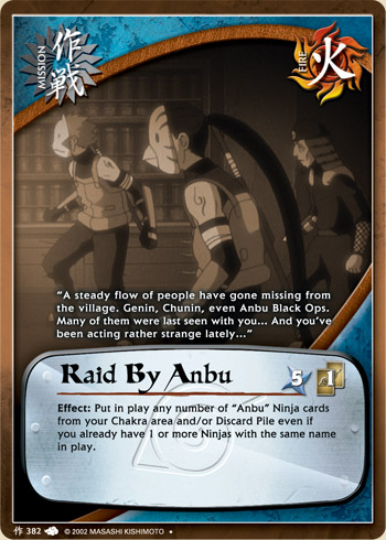 Raid By Anbu — Naruto CCG card m382