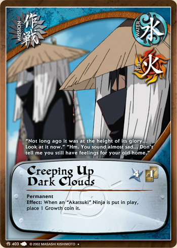 Creeping Up Dark Clouds — Naruto CCG card m403