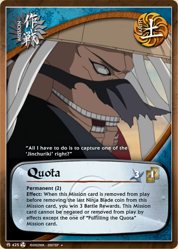Quota — Naruto CCG card m425