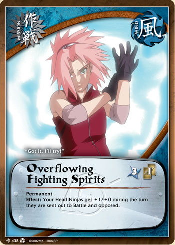 Overflowing Fighting Spirits — Naruto CCG card m438